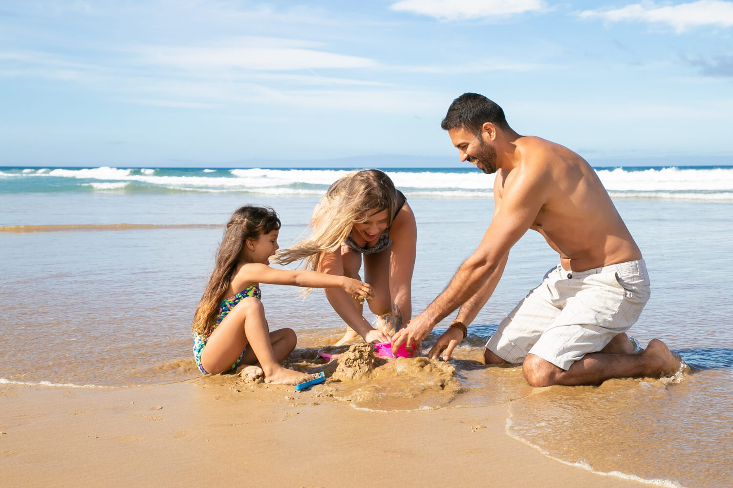 Family in Goa Beach